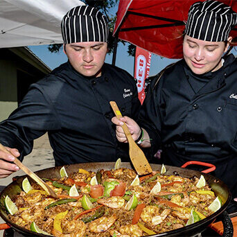 Students Cooking Paella